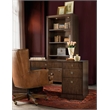 Scranton & Co Archives Glass Shelf Bookcase in Walnut Finish