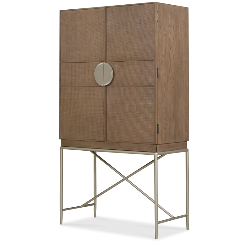 Scranton & Co Sonnet Secretary Desk Hub in Medium Brown Oak Veneers