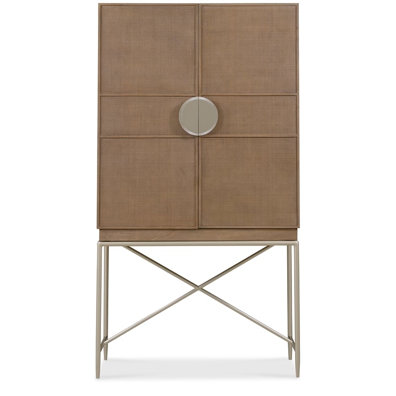 Scranton & Co Sonnet Secretary Desk Hub in Medium Brown Oak Veneers