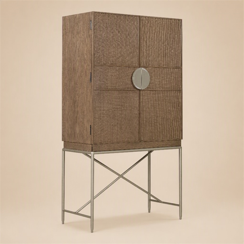Scranton & Co Sonnet Secretary Desk Hub in Medium Brown Oak Veneers