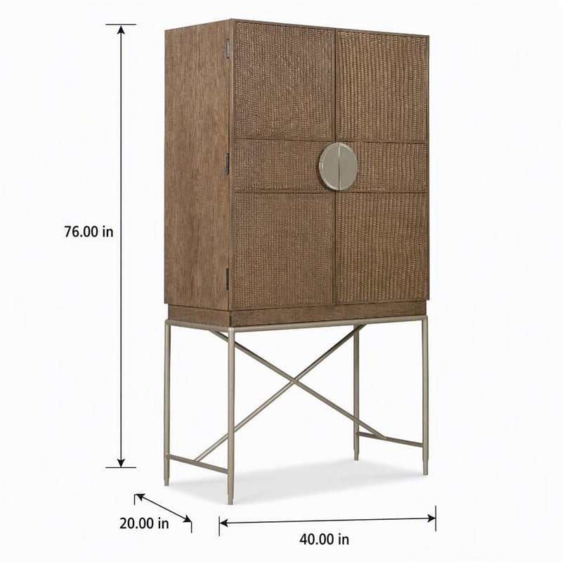 Scranton & Co Sonnet Secretary Desk Hub in Medium Brown Oak Veneers