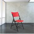 Scranton & Co Premium Resin-Plastic Folding Chairs in Red (Set of 4)