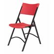 Scranton & Co Premium Resin-Plastic Folding Chairs in Red (Set of 4)