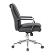 Scranton & Co Pillow-Top Task Chair with Chrome Arms and Base in Black