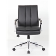 Scranton & Co Pillow-Top Task Chair with Chrome Arms and Base in Black