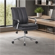 Scranton & Co Pillow-Top Task Chair with Chrome Arms and Base in Black