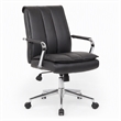 Scranton & Co Pillow-Top Task Chair with Chrome Arms and Base in Black