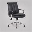 Scranton & Co Pillow-Top Task Chair with Chrome Arms and Base in Black