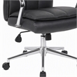 Scranton & Co Pillow-Top Task Chair with Chrome Arms and Base in Black