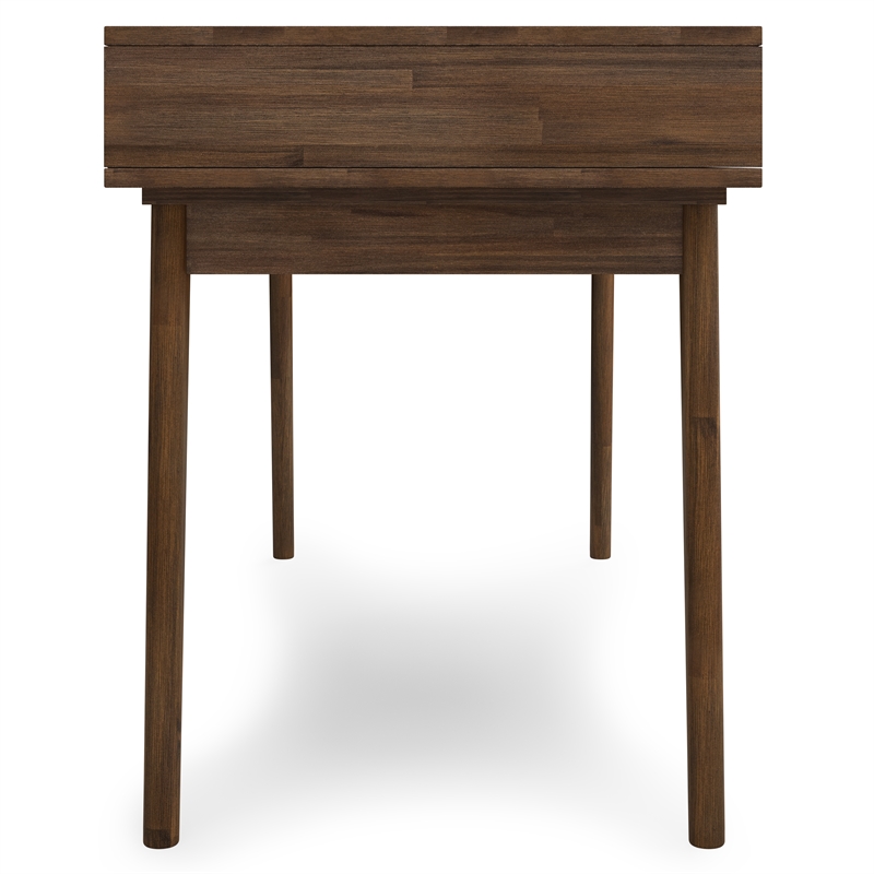 Scranton & Co Solid Wood Desk with Drawers in Rustic Natural Aged Brown