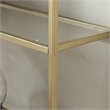 Scranton & Co 4 Shelf Etagere Bookcase in Antique Gold Metal Glass