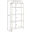 Scranton & Co 4 Shelf Etagere Bookcase in Antique Gold Metal Glass