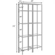 Scranton & Co Metal/Glass Etagere Bookcase Set in Soft Gold
