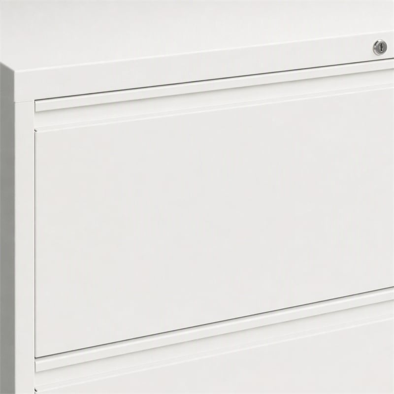 Scranton & Co 42-in 4 Drawer Metal Lateral File Cabinet White