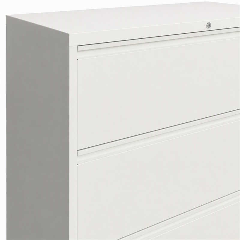 Scranton & Co 42-in 4 Drawer Metal Lateral File Cabinet White