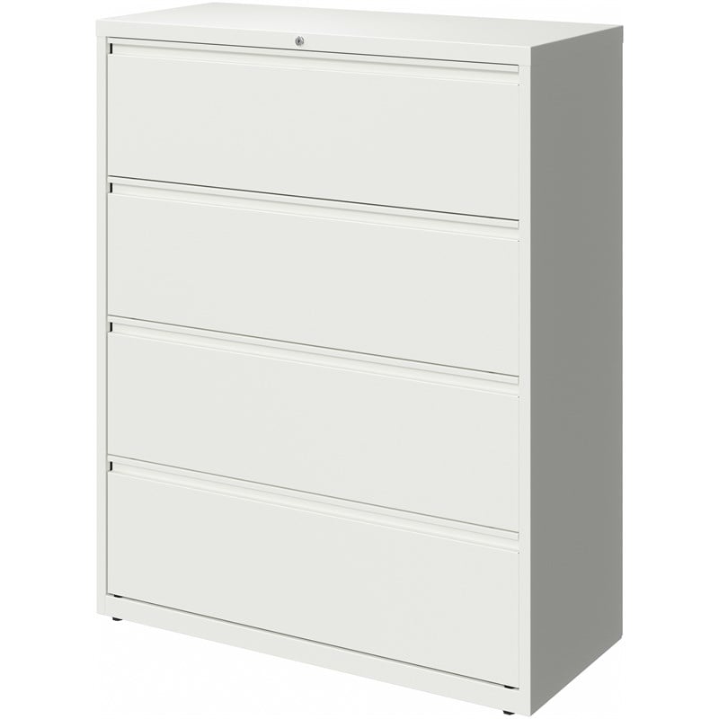 Scranton & Co 42-in 4 Drawer Metal Lateral File Cabinet White