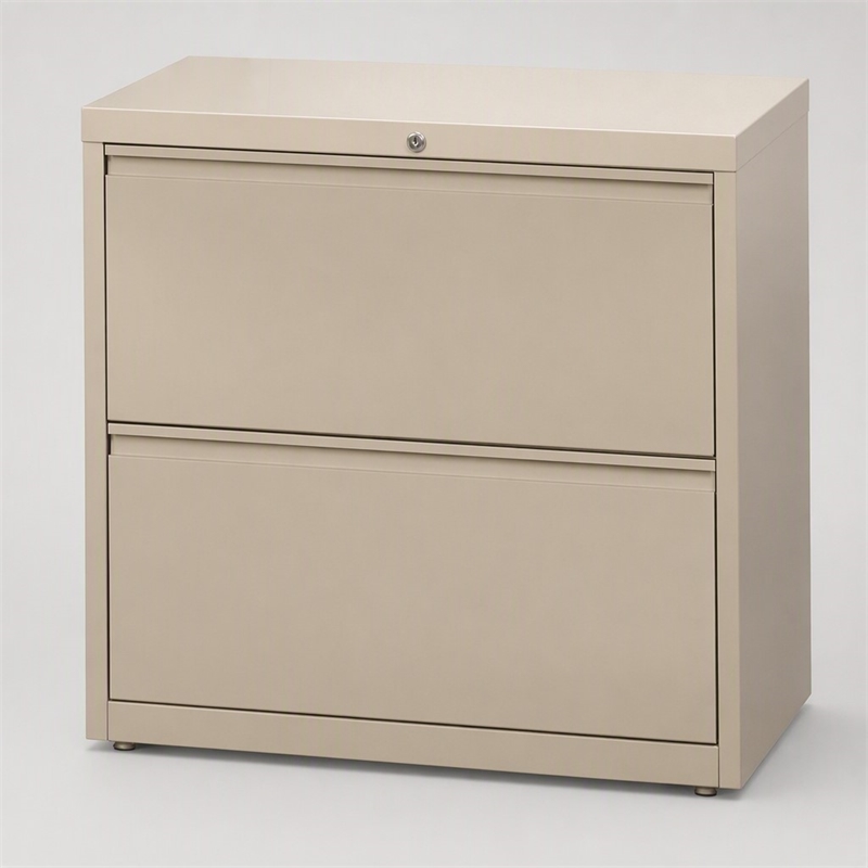 Scranton & Co 2-Drawer Metal Lateral File Cabinet in Putty 36