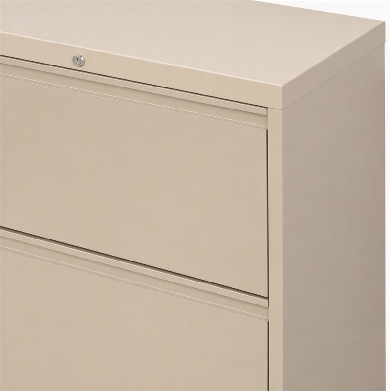 Scranton & Co 2-Drawer Metal Lateral File Cabinet in Putty 36