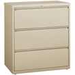 Scranton & Co 3-Drawer Metal Lateral File Cabinet in Putty 36