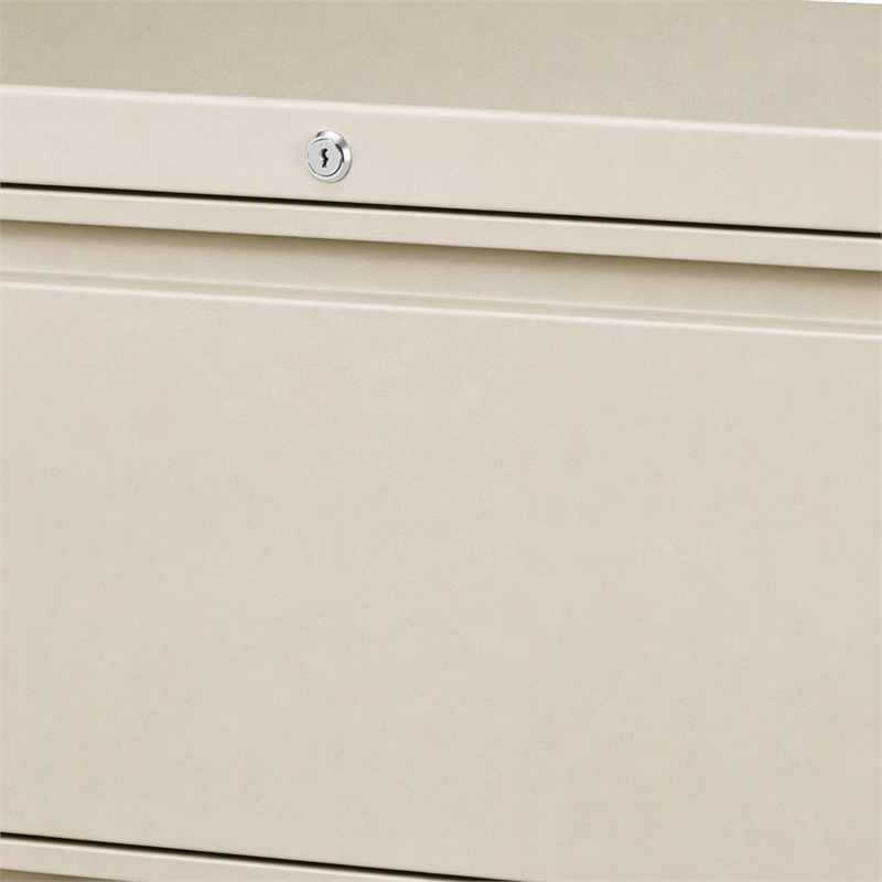Scranton & Co 3-Drawer Metal Lateral File Cabinet in Putty 36