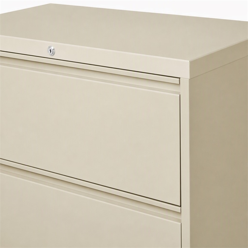Scranton & Co 3-Drawer Metal Lateral File Cabinet in Putty 36