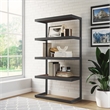 Scranton & Co Solid Acacia Wood Rectangle Bookcase Charcoal Brown 66X36 in