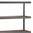 Scranton & Co Solid Acacia Wood Rectangle Bookcase Charcoal Brown 66X36 in
