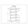 Scranton & Co Solid Acacia Wood Rectangle Bookcase Charcoal Brown 66X36 in