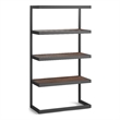Scranton & Co Solid Acacia Wood Rectangle Bookcase Charcoal Brown 66X36 in