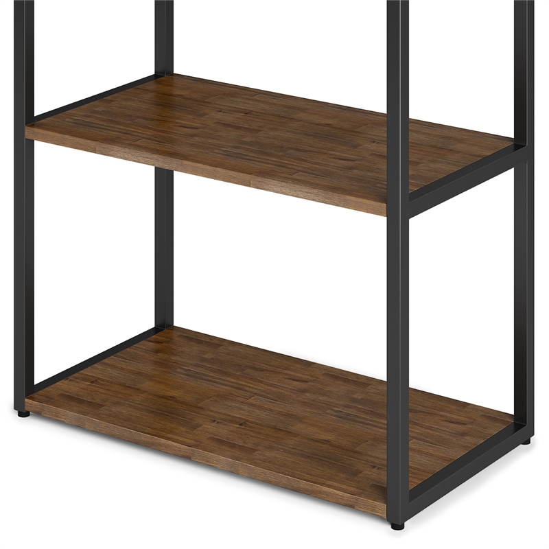 Scranton & Co Solid Acacia Wood 30 in Wide Bookcase Rustic Natural Brown