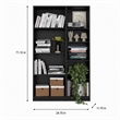 Scranton & Co Sutton 2 Piece Living Room Set in Black Engineered Wood