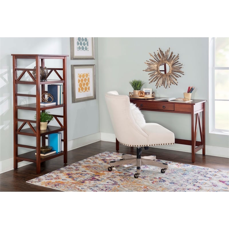 Scranton & Co Pine Wood 1 Drawer Desk in Antique Tobacco 46x20x30