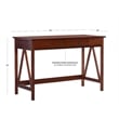 Scranton & Co Pine Wood 1 Drawer Desk in Antique Tobacco 46x20x30