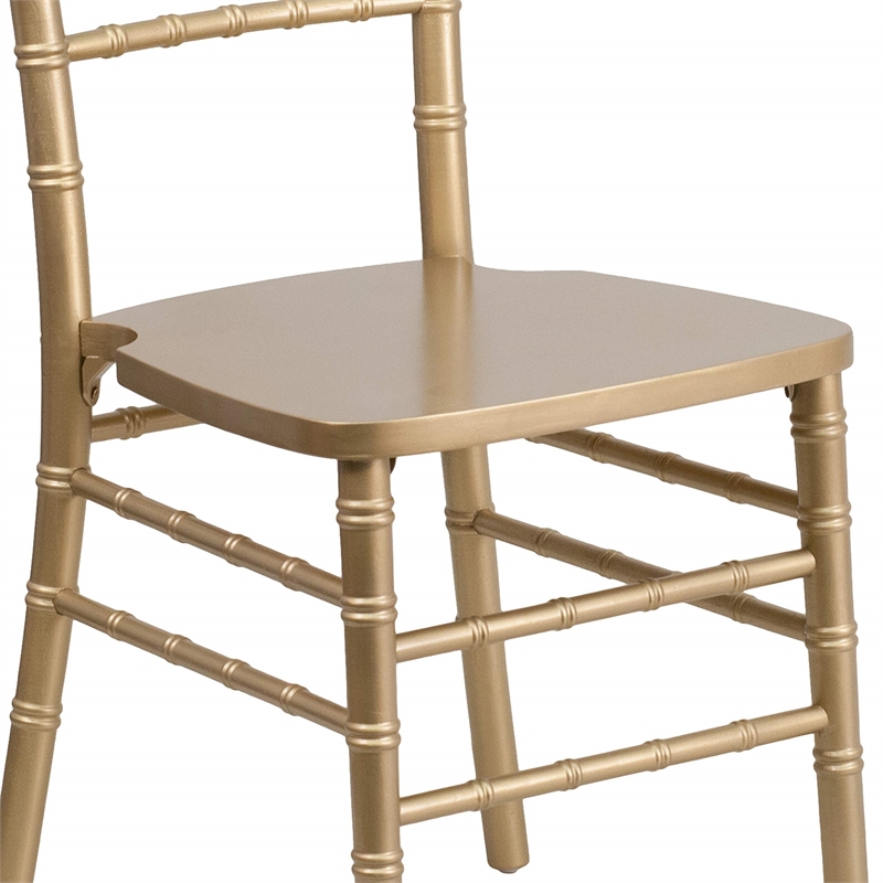 Scranton & Co Wood Chiavari Stacking Dining Chair in Gold