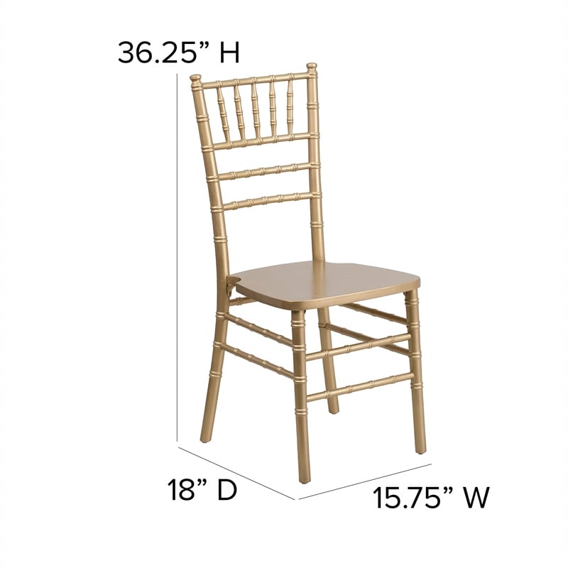 Scranton & Co Wood Chiavari Stacking Dining Chair in Gold