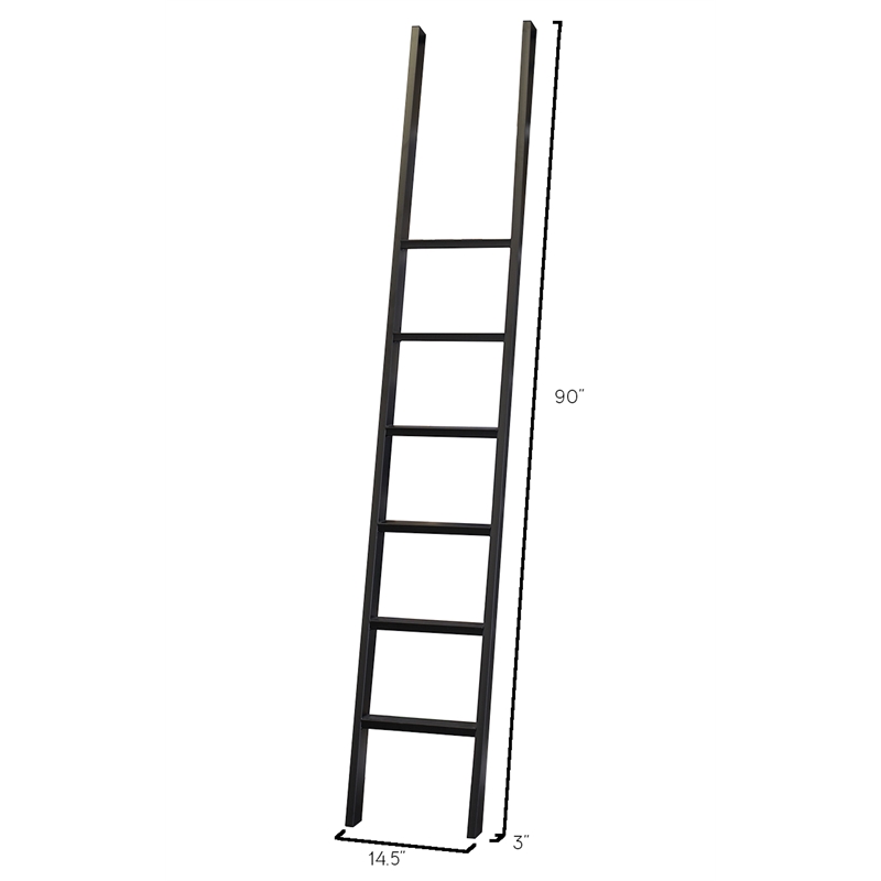 Scranton & Co Tall Wood Bookcase Bundle with Ladder in Oak Finish