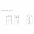 Scranton & Co Stackable 2-Cube MDF Bookcase in White Finish
