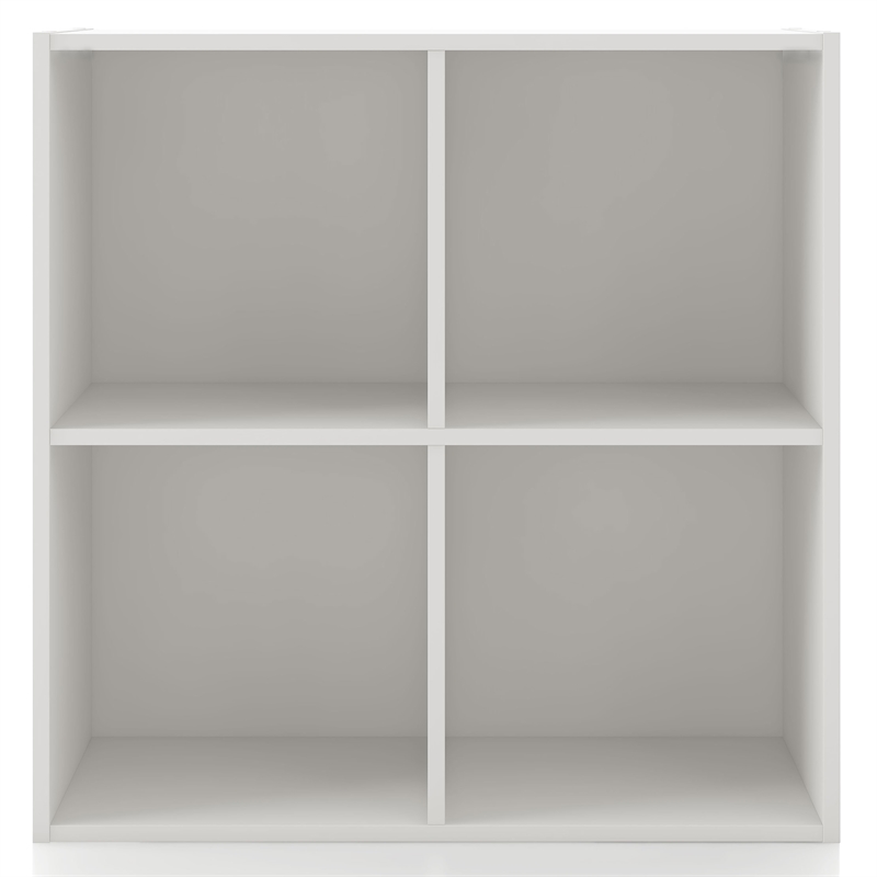 Scranton & Co Stackable 4-Shelf MDF Bookcase in White Finish