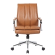 Scranton & Co Charlotte Pillow Top Vinyl Task Chair in Caramel