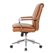 Scranton & Co Charlotte Pillow Top Vinyl Task Chair in Caramel