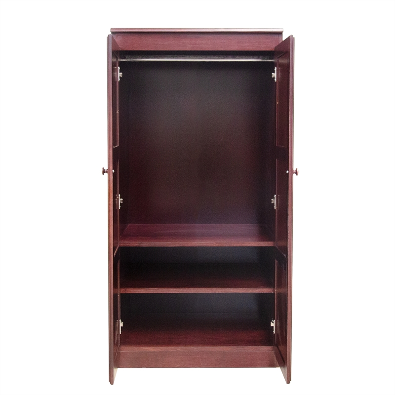 Scranton & Co 5 ft Tall Armoire Wardrobe Closet with Cherry Finish