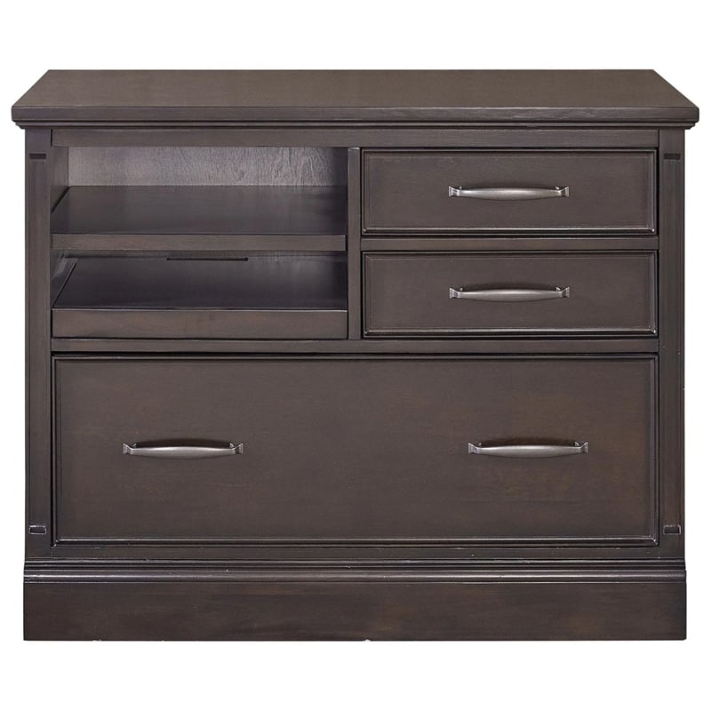 Scranton & Co Farmhouse File Cabinet in Roast Brown Wood Finish