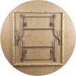 Scranton & Co Round Birchwood Folding Banquet Table in Natural and Silver