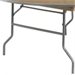 Scranton & Co Round Birchwood Folding Banquet Table in Natural and Silver