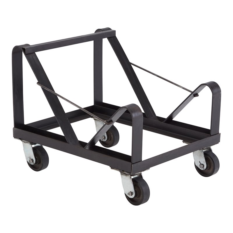 Scranton & Co Modern Metal Dolly for Chairs With Black Powder-Coating