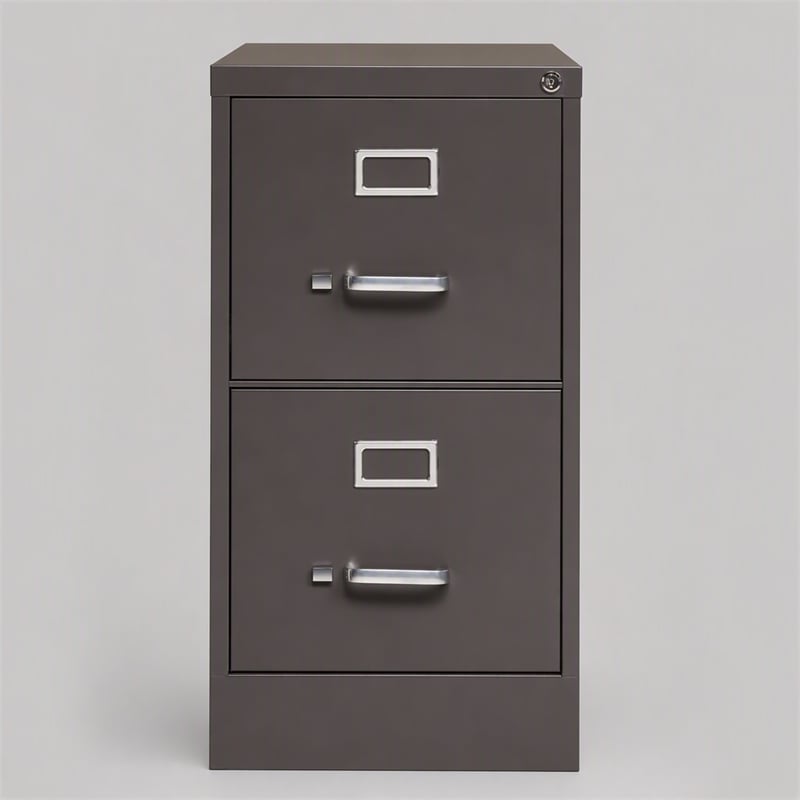 Scranton & Co 26.5-In Deep 2 Drawer Vertical Metal File Cabinet Espresso