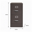 Scranton & Co 26.5-In Deep 2 Drawer Vertical Metal File Cabinet Espresso