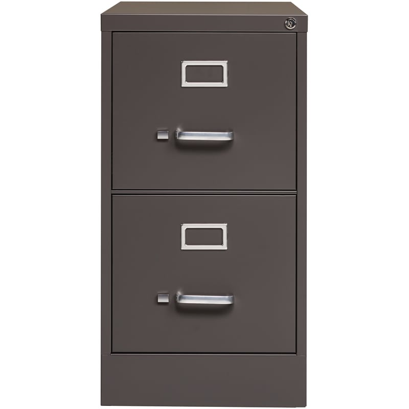 Scranton & Co 26.5-In Deep 2 Drawer Vertical Metal File Cabinet Espresso