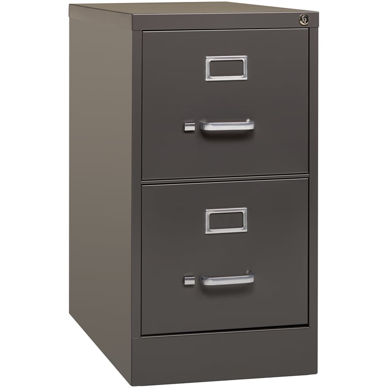 Scranton & Co 26.5-In Deep 2 Drawer Vertical Metal File Cabinet Espresso