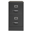 Scranton & Co 2-Drawer Letter Width Metal File Cabinet in Charcoal
